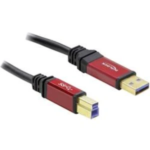 USB 3.0 kabel Delock 82759, 5.00 m, červená, černá