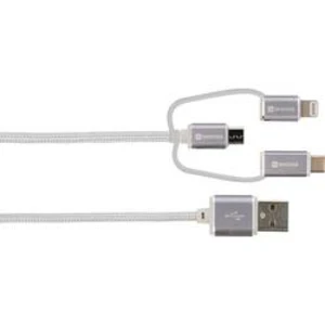 IPod/iPhone/iPad USB kabel Skross 2700270, 30.00 cm, šedá