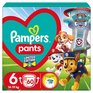 PAMPERS Baby dry edice Paw Patrol vel. 6 plenkové kalhotky 14-19 kg 60 ks