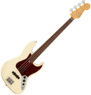 Fender American Professional II Jazz Bass RW FL Olympic White Basse Fretless