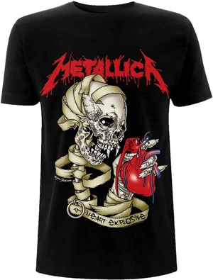 Metallica Tričko Heart Explosive Unisex Black XL