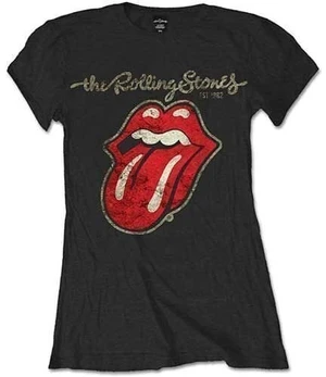 The Rolling Stones Koszulka Plastered Tongue Black XL