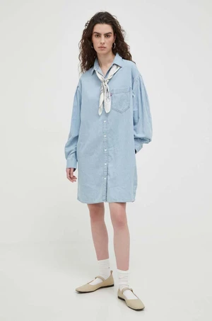 Rifľové šaty Levi's mini, oversize