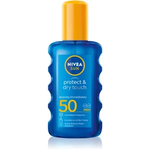 Nivea SUN Protect & Dry Touch neviditelný sprej na opalování SPF 50 200 ml