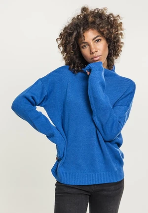 Women's oversize turtleneck bright blue