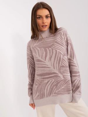 Light purple oversized sweater with turtleneck