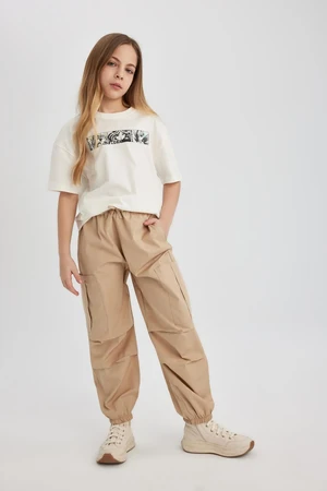 DEFACTO Girls Parachute Cargo Cotton Trousers