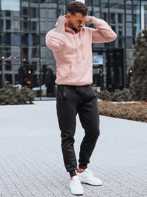 Men's Hooded Sweatshirt Pink Dstreet from