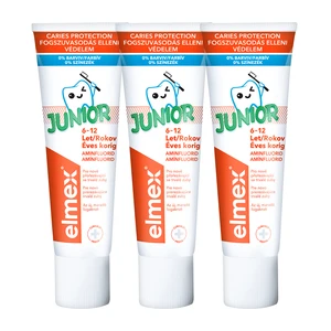 Elmex Dětská zubní pasta Junior Trio 3 x 75 ml