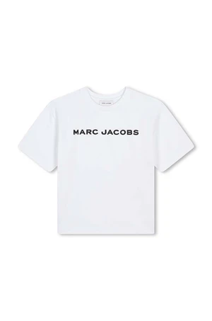 Dětské bavlněné tričko Marc Jacobs bílá barva, s potiskem, W60317