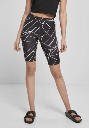 AOP Cycle Shorts Women's Geometric Black