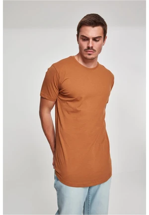 Shaped long caramel T-shirt