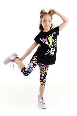 mshb&g Good Vibes Girl's Summer Tunic Tights Set