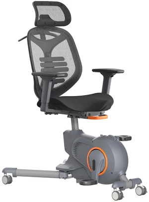 UNIQUE Kancelárska stolička FITNESS CHAIR, sieťovina sivá