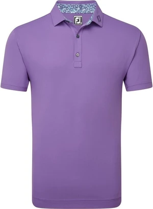 Footjoy Solid Primarose Trim Thistle 2XL Camiseta polo