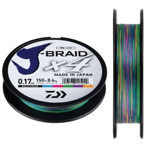 Daiwa splétaná šňůra j-braid multi color 300 m-průměr 0,16 mm / nosnost 9 kg