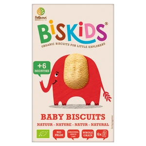 BELKORN BISkids BIO dětské celozrnné sušenky Natural 6M+ 120 g