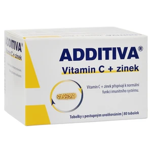 ADDITIVA Vitamin C + Zinek 80 kapslí