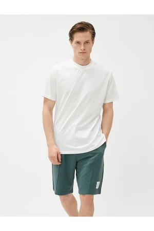 Koton Lace-Up Shorts With Pocket Detail Ribbed Labels.