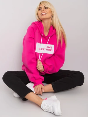 Sweatshirt with fuchsia filling