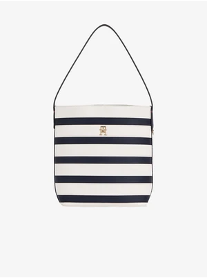 Blue and Cream Ladies Striped Handbag Tommy Hilfiger - Women