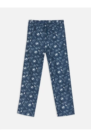 LC Waikiki Fleece-Lined Boys' Trousers with Printed Elastic Waist