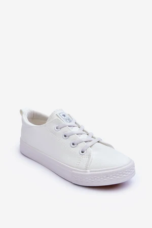 Children's leather sneakers white poliana