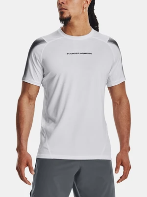 Under Armour T-Shirt UA HG Armour Nov Fitted SS-WHT - Men