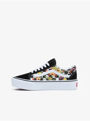 Black Women's Sneakers with Leather Details VANS - Women