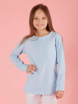 Girls' blouse basic blue