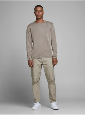 Light brown men's sweater Jack & Jones Leo - Men