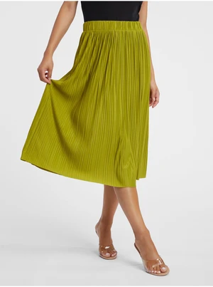 Orsay Green Ladies Pleated Midi Skirt - Women