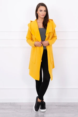 Cape with loose hood mustard