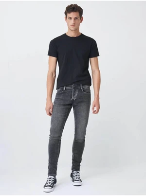 Grey Mens Skinny Fit Jeans Jeans - Men