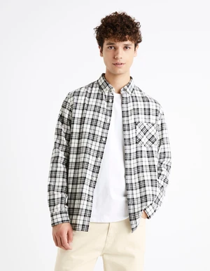 Celio Plaid Flannel Shirt Canewto - Men