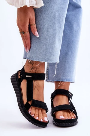 Big Star Suede Velcro Sandals Black