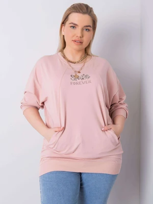 Larger pink cotton blouse