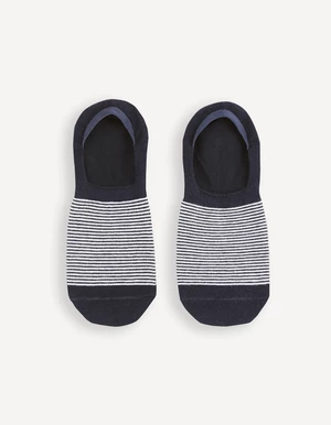 Navy blue men's striped socks Celio Dimiray