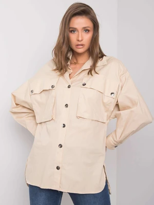 Beige shirt with pockets Elora RUE PARIS