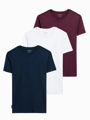 Ombre BASIC 3-pack cotton t-shirt set