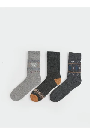 LC Waikiki Patterned Men's Socks 3-Piece