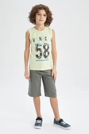 DEFACTO Boy's Flexible Waisted Cargo Pocket Roller