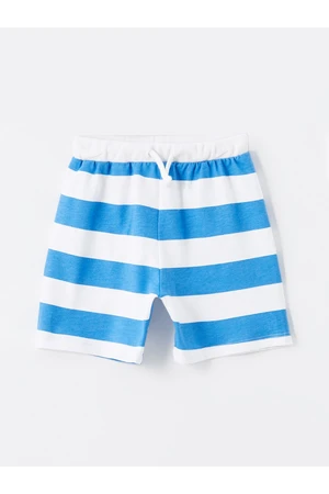 LC Waikiki Striped Baby Boy Shorts with Elastic Waist