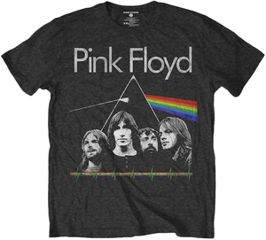 Pink Floyd Camiseta de manga corta Dark Side of the Moon Band & Pulse Unisex Charcoal Grey 2XL