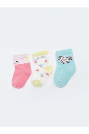 LC Waikiki Lw - Printed Baby Girl Socks 3-Piece