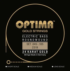 Optima 2319.L 24K Gold Strings Long Scale Medium Light Struny do gitary basowej