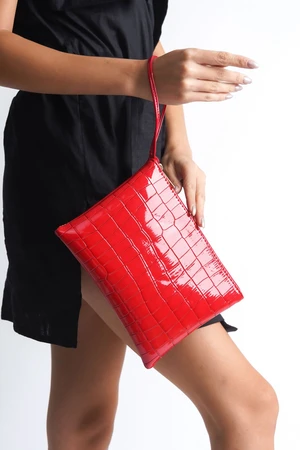 Capone Outfitters Paris Large Crocodile Red Mini Bag