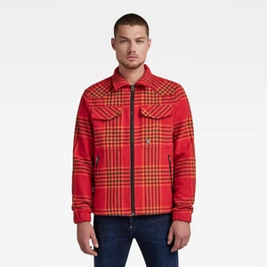 Jacket - G-star Check overshirt jacket orange