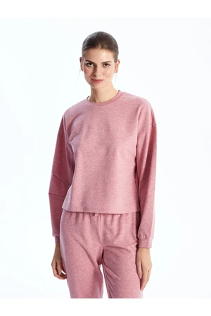 LC Waikiki Crew Neck Plain Long Sleeve Women's Pajama Set