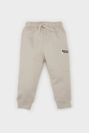 DEFACTO Baby Boy Label Printed Elastic Waist Tracksuit Bottoms